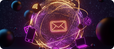 Messaging access visual across multiple devices